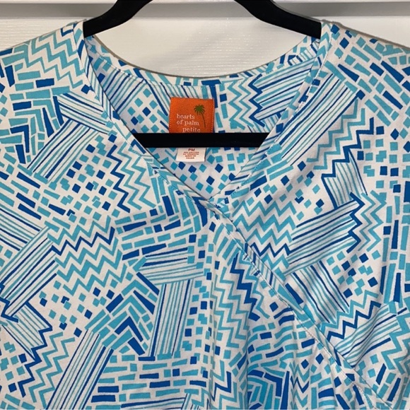 hearts of palm PETITE Surplice Short Sleeve Top - Picture 2 of 4